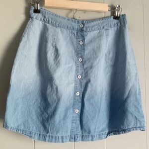 Charlotte Russe Button Front Chambray Mini Skirt Y2K M